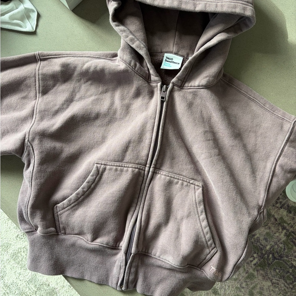 Aritzia Mauve Hoodie Jacket